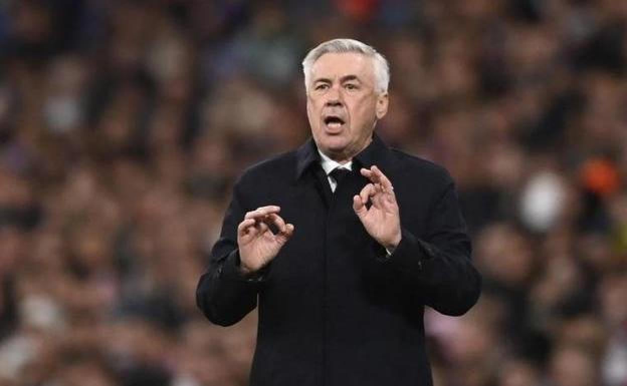 Carlo Ancelotti, entrenador del Real Madrid, en el clásico copero.