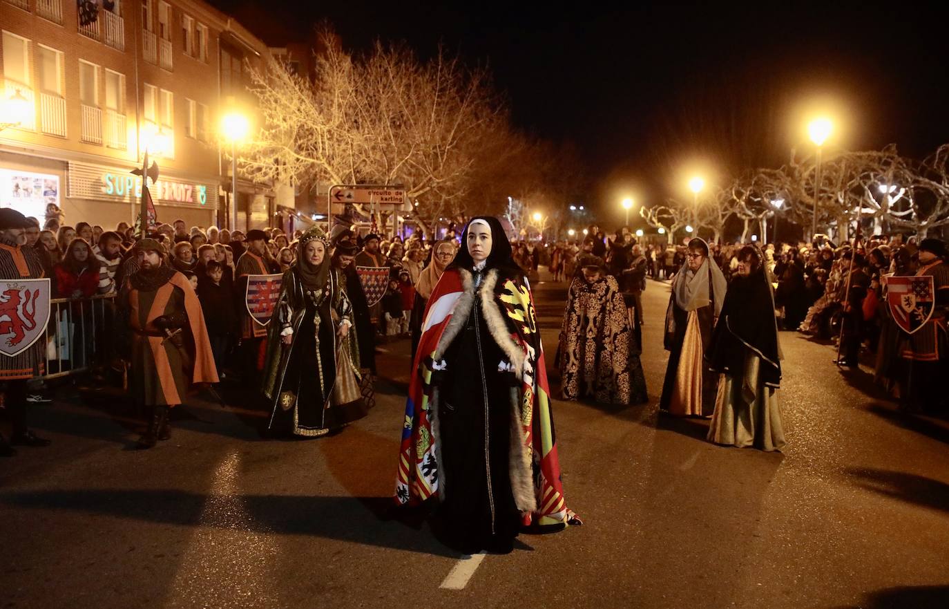 Recreación, este sábado, de la llegada de la reina Juana a Tordesillas.