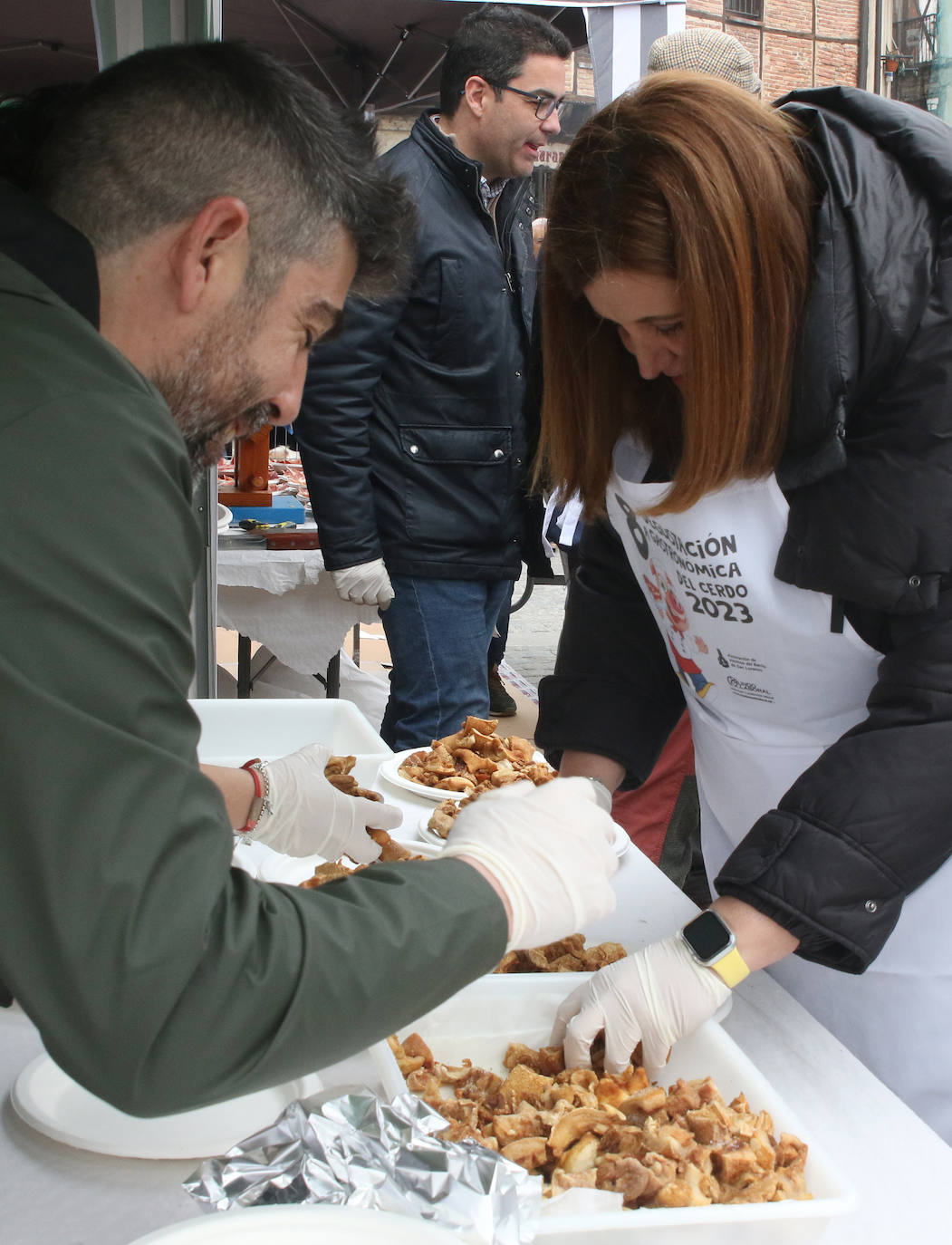 Degustación gastronómica del cerdo en San Lorenzo. 