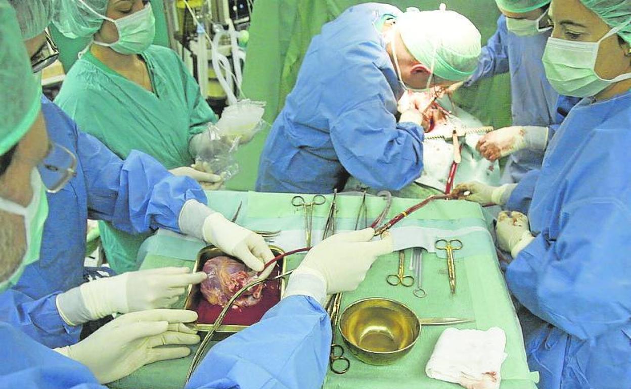Trasplante de corazón en el Hospital Clínico de Valladolid. 