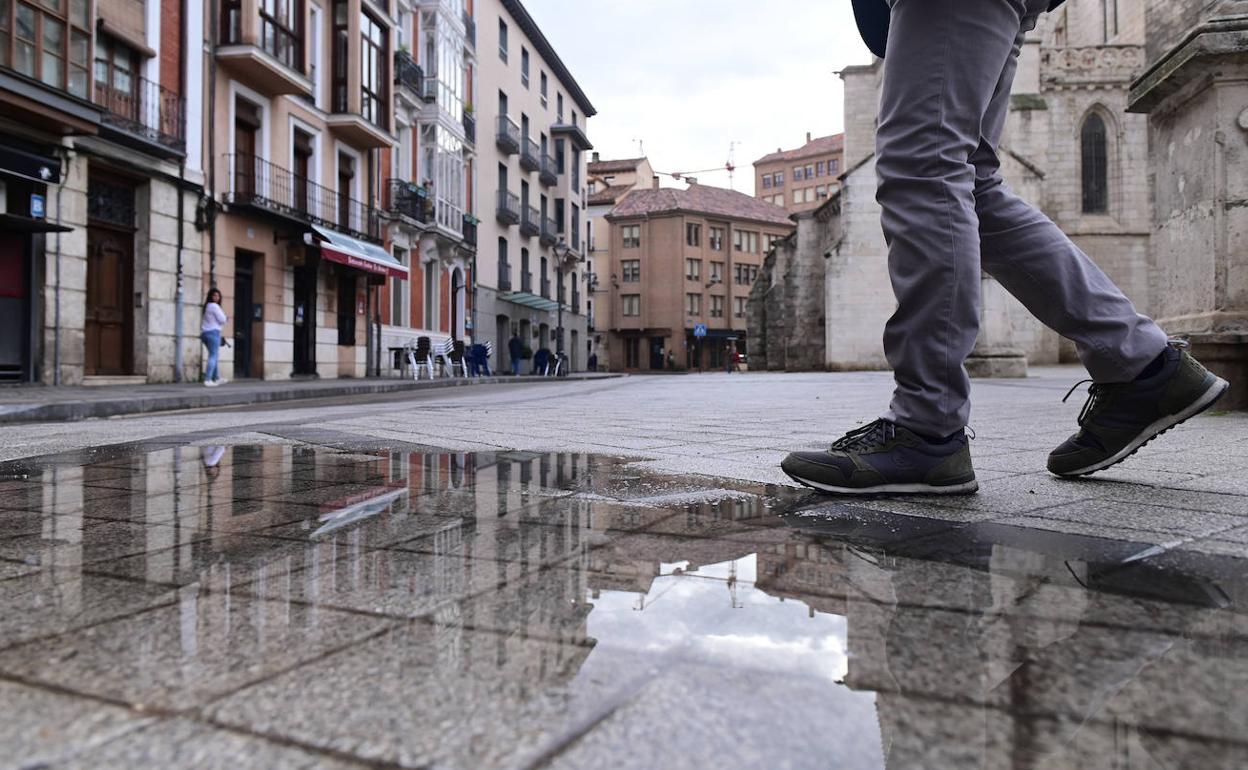 Las pruebas de la lluvia en Valladolid, en una imagen de archivo 