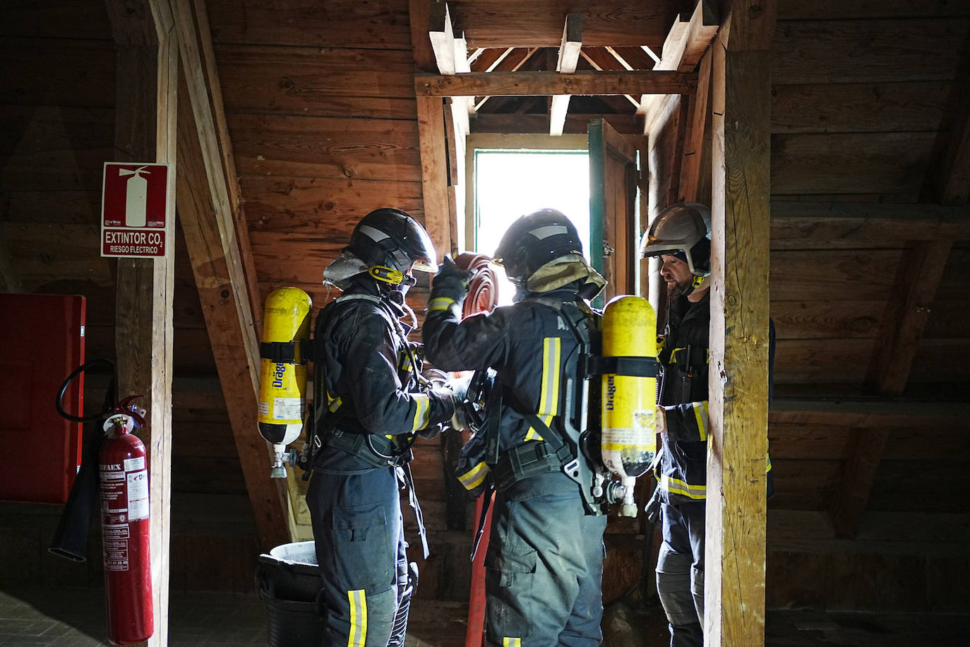 Simulacro de emergencias en el Alcázar de Segovia. ICAL Y EL NORTE