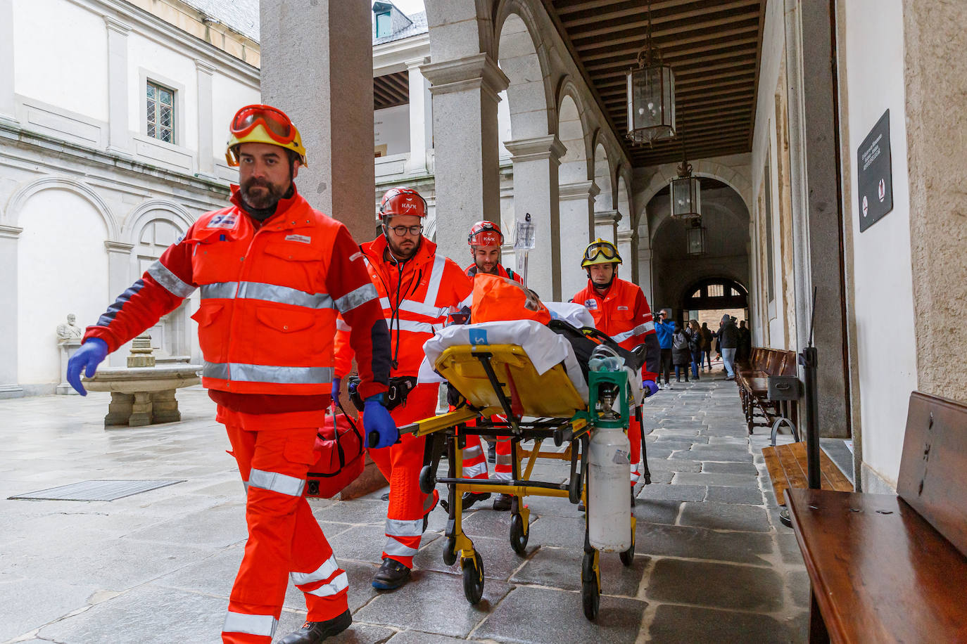 Simulacro de emergencias en el Alcázar de Segovia. ICAL Y EL NORTE