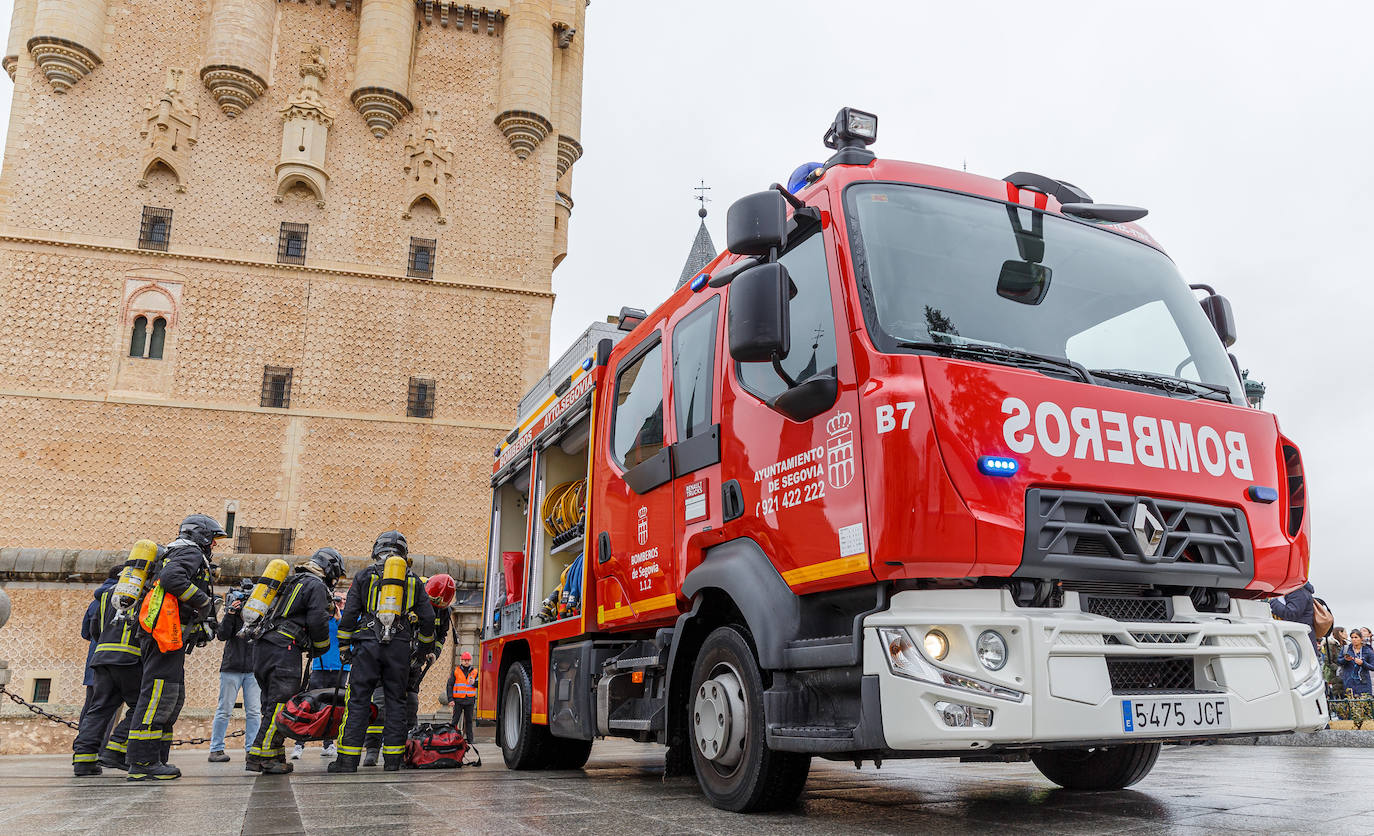 Simulacro de emergencias en el Alcázar de Segovia. ICAL Y EL NORTE