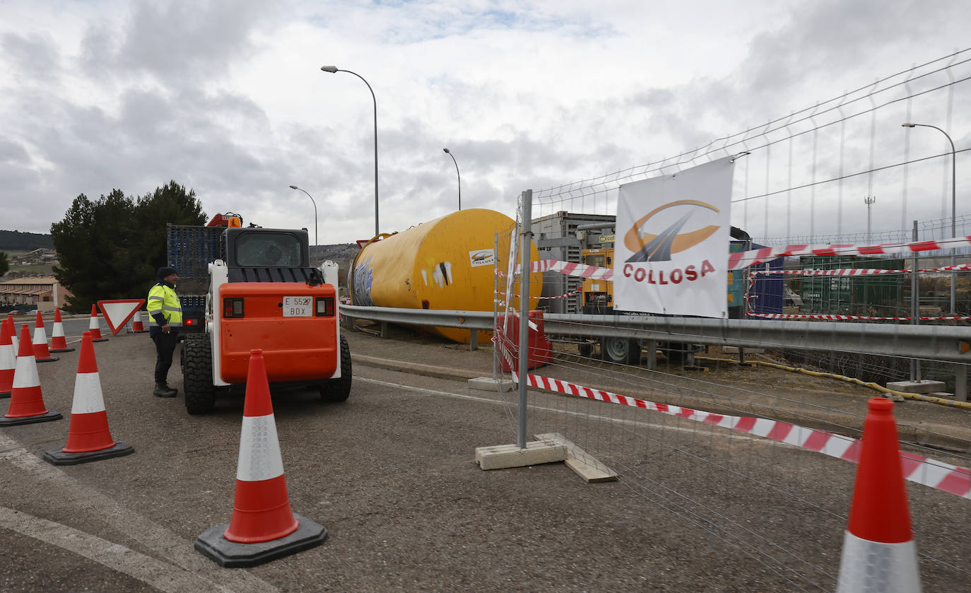Fotos: Obras en la autovía P-11 de Palencia de acceso a Villamuriel