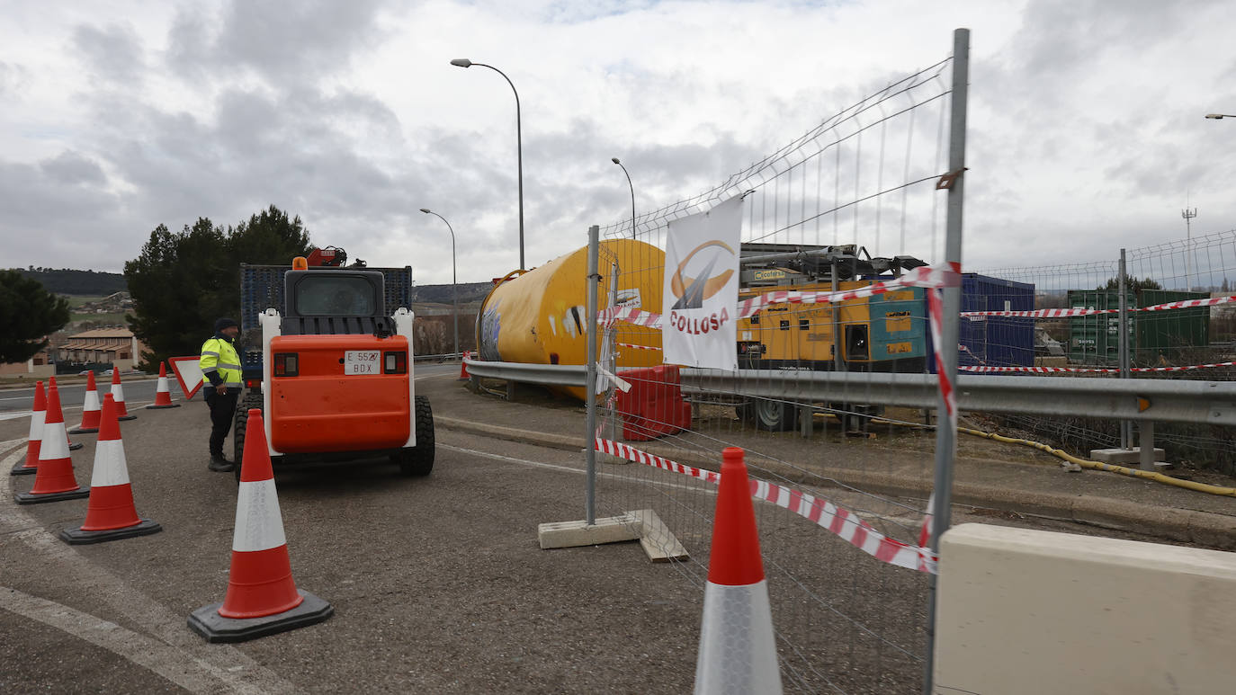 Fotos: Obras en la autovía P-11 de Palencia de acceso a Villamuriel