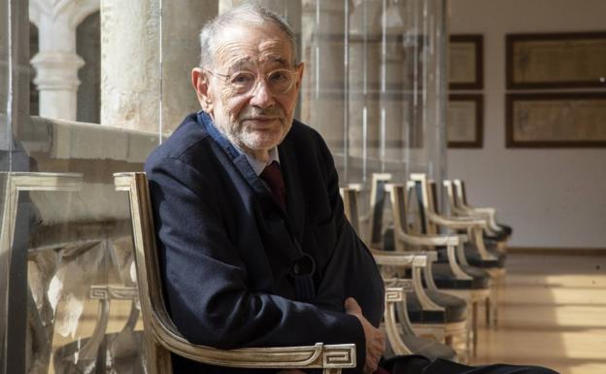 Javier Solana, en la Academia de Artillería. 