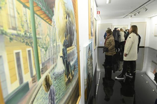 La exposición del II Certamen de Pintura Provincia de Valladolid.