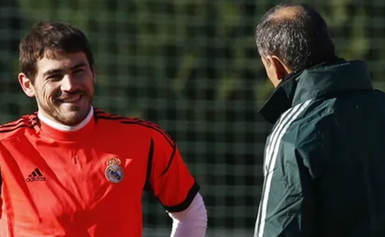 Iker Casillas y Silvino Louro.