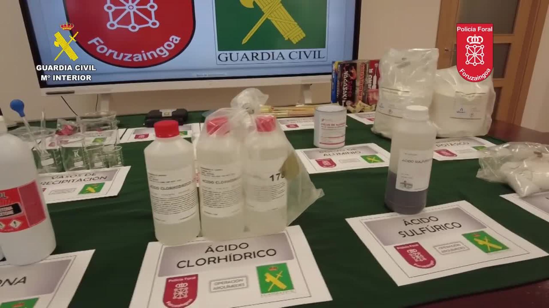 Desmantelado un laboratorio clandestino de fabricación de explosivos en Navarra