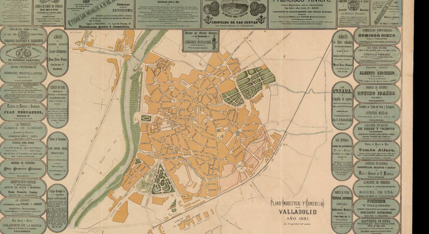 Imagen del plano de Calvet, en 1881.