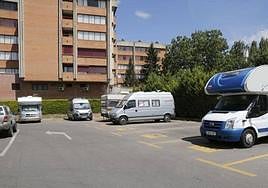 Aparcamiento de autocaravanas en Palencia.