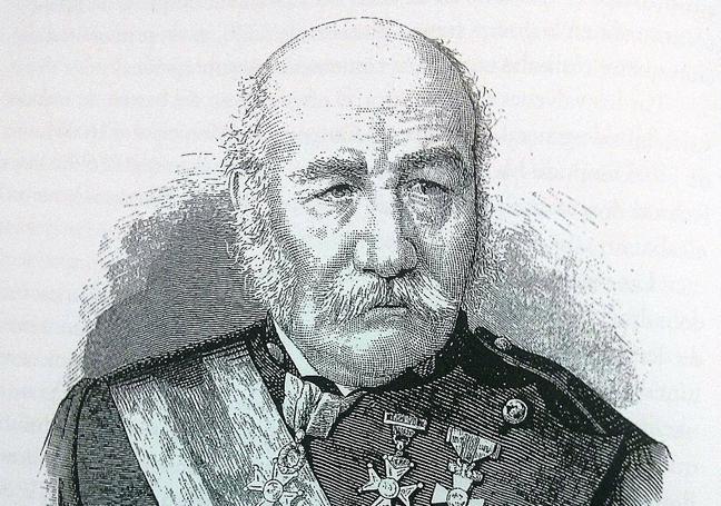 Retrato del general de división José Almirante y Torroella publicado en El Moro Muza el 26 de junio de 1870.