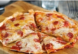 Pizza con tortitas de trigo