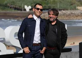 Jordi Évole y Màrius Sánchez presentan 'No me llame Ternera' en el Festival de cine de San Sebastián el pasado mes de septiembre.