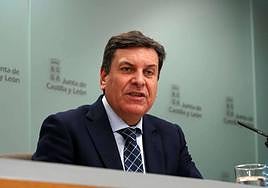 Carlos Fernández Carriedo, este jueves, tras el Consejo de Gobierno de la Junta.