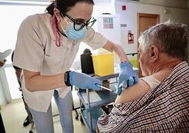 Vacunación de Covid y Gripe en una residencia de Laguna de Duero.