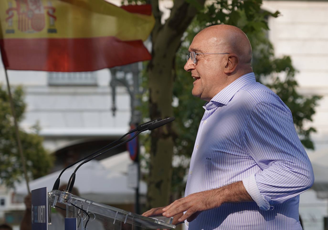 Jesús Julio Carnero, en el cierre de campaña de las generales en Valladolid.