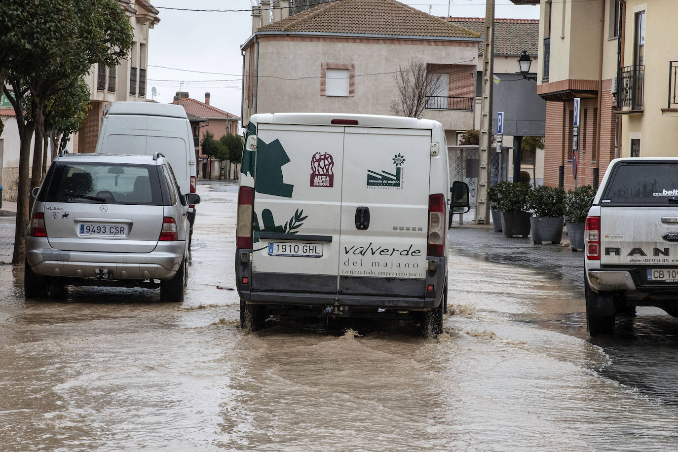 La inundación en Valverde del Majano, en imágenes