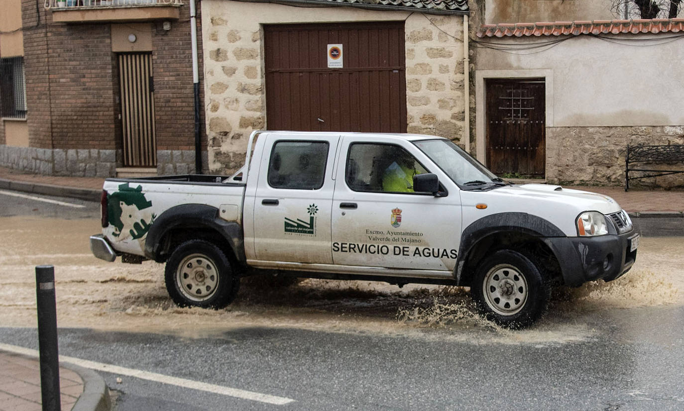 La inundación en Valverde del Majano, en imágenes