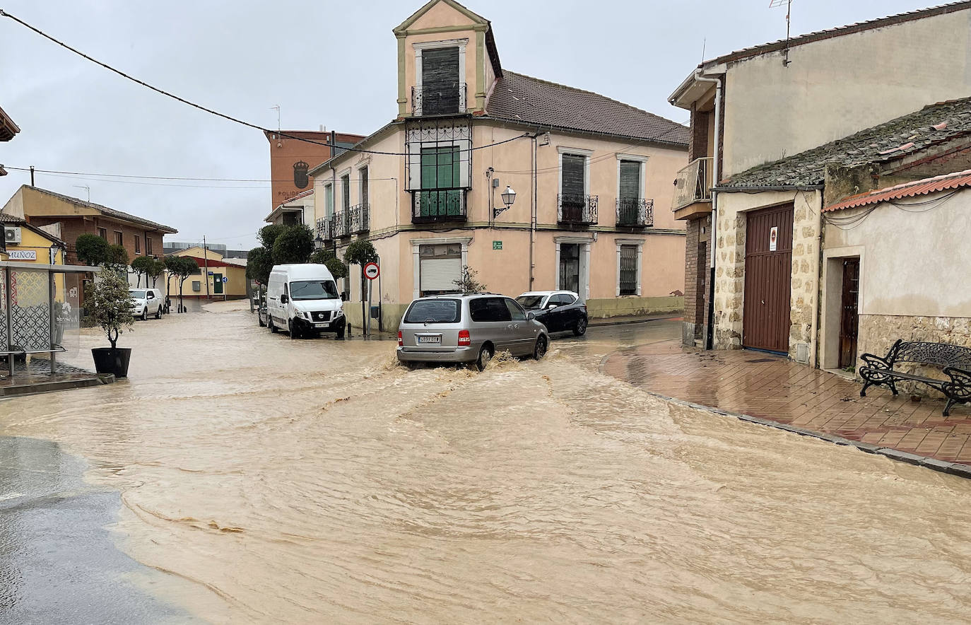 La inundación en Valverde del Majano, en imágenes