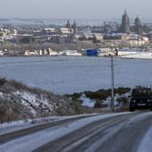 Cerradas dos carreteras por nieve y hielo en Burgos y Salamanca