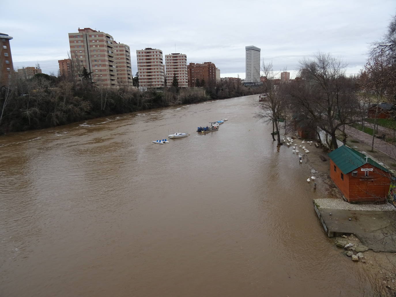 El río Pisuerga a su paso por Valladolid.