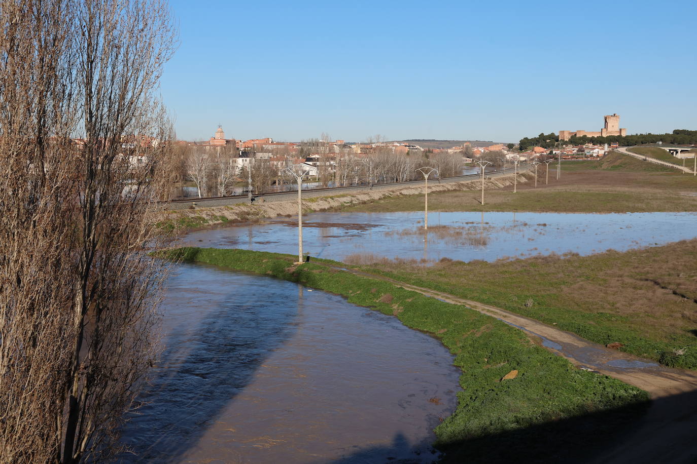 Crecida del río Zapardiel en Medina del Campo