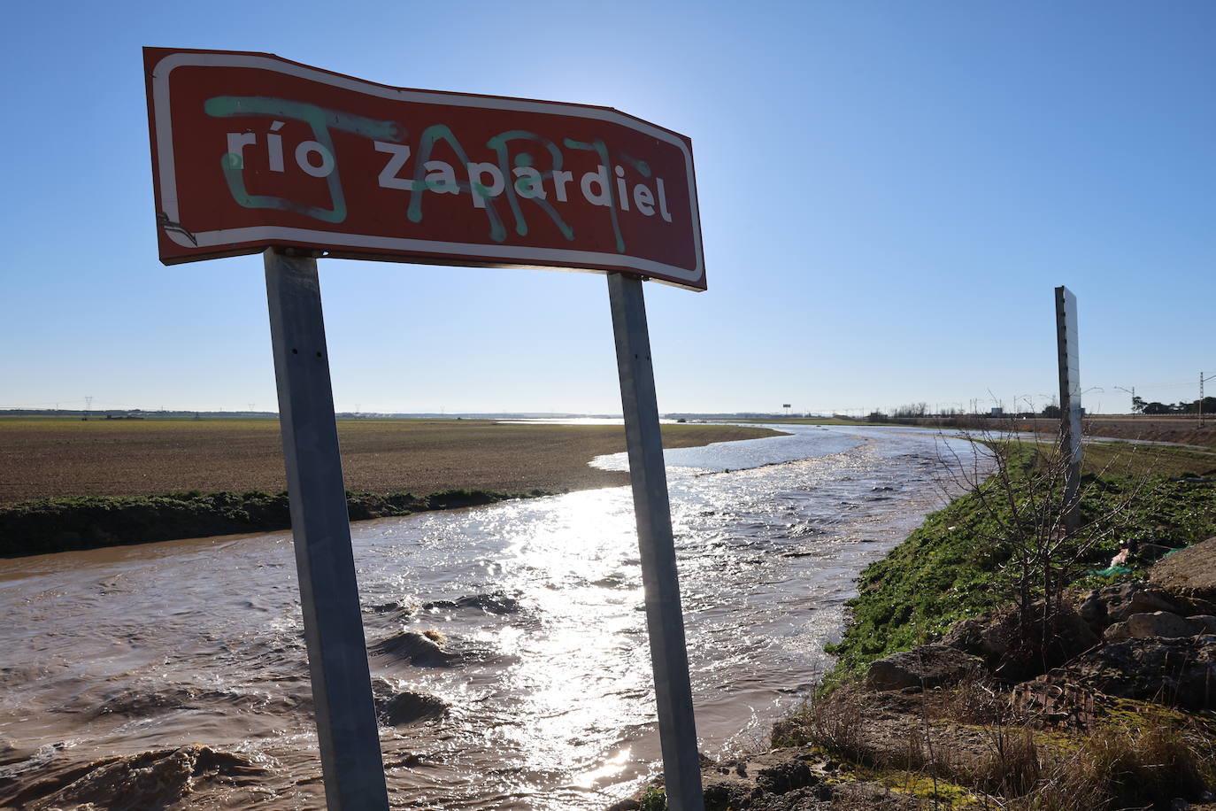 Crecida del río Zapardiel en Medina del Campo