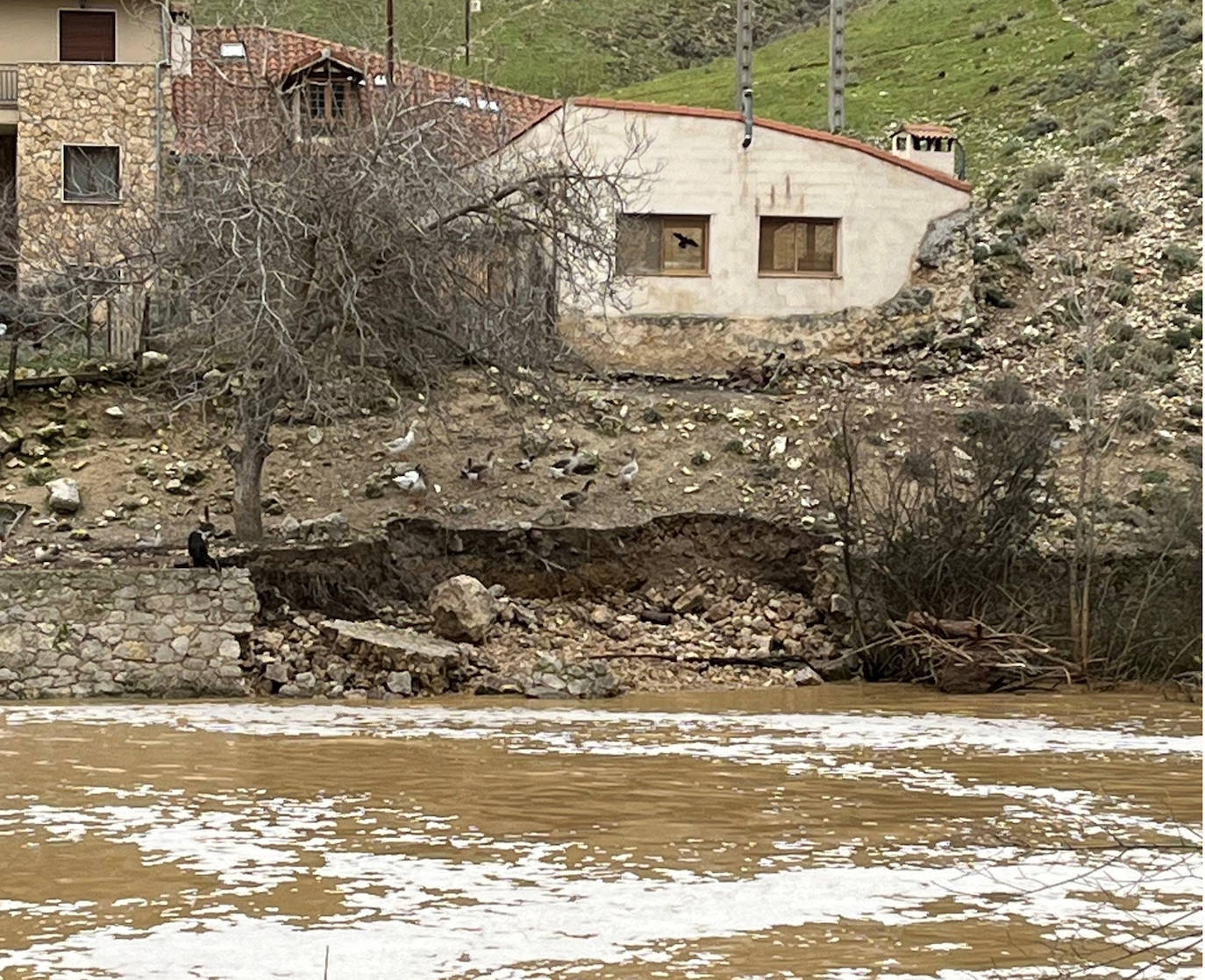 Inundaciones por el desembalse de Burgomillodo