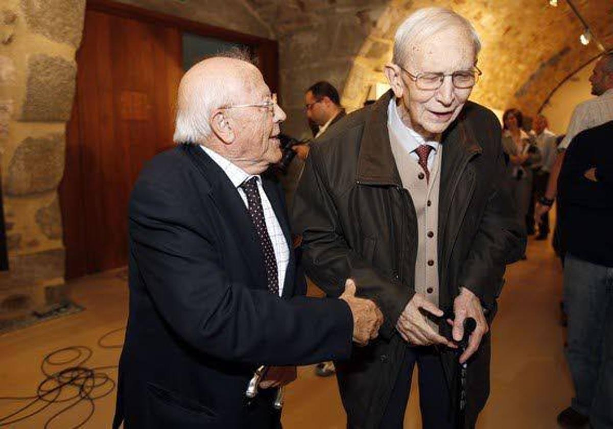 José Jiménez Lozano y Jacinto Herrero, escritores y amigos.