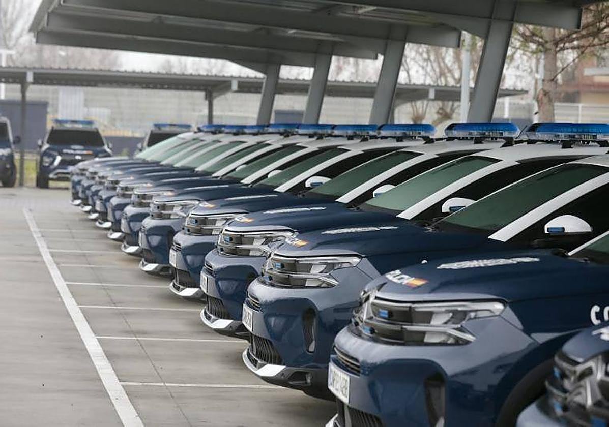 Nuevos vehículos de la Policía Nacional que han sido presentados esta semana en Valladolid.