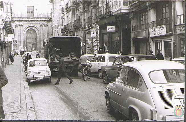 La calle Platería en una imagen de los años 70 del siglo pasado.