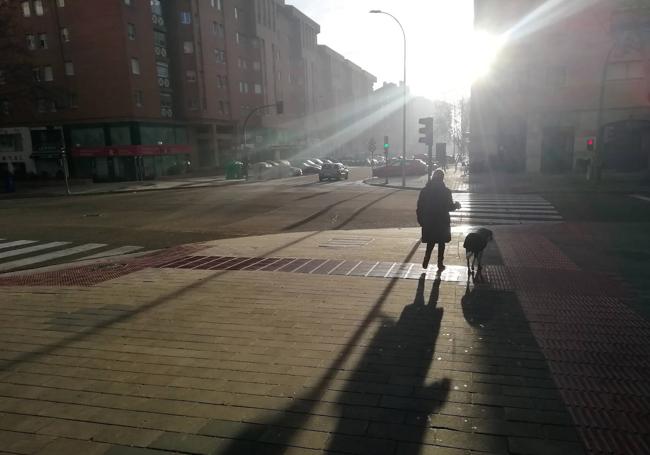 El sol se asomaba a las nueve de la mañana por las calles de Parquesol.