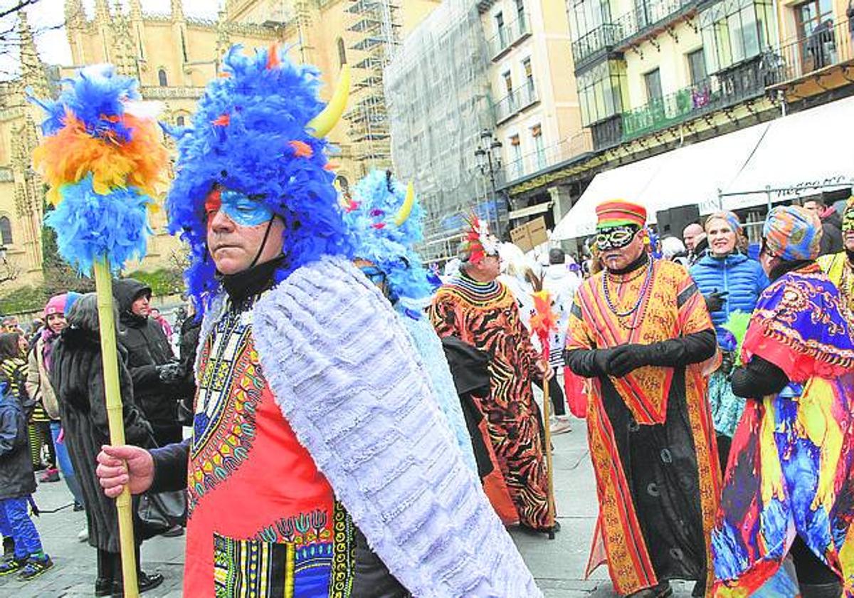 Integrantes de la comparsa Vacceos, el año pasado.