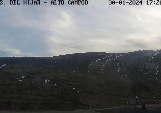 Imagen de Alto Campoo, este martes a las 17:26 horas de la tarde.