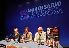 Presentación de los espectáculos por el 40 aniversario de la compañía palentina 'Zarabanda', este martes.