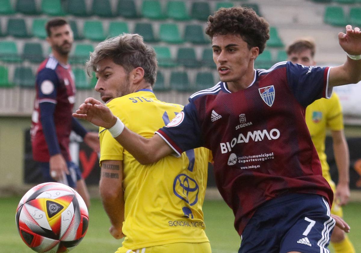 Pablo Arranz, en un partido con la Gimnástica Segoviana.