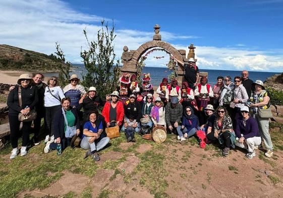 Los turistas vallisoletanos en su viaje a Perú.