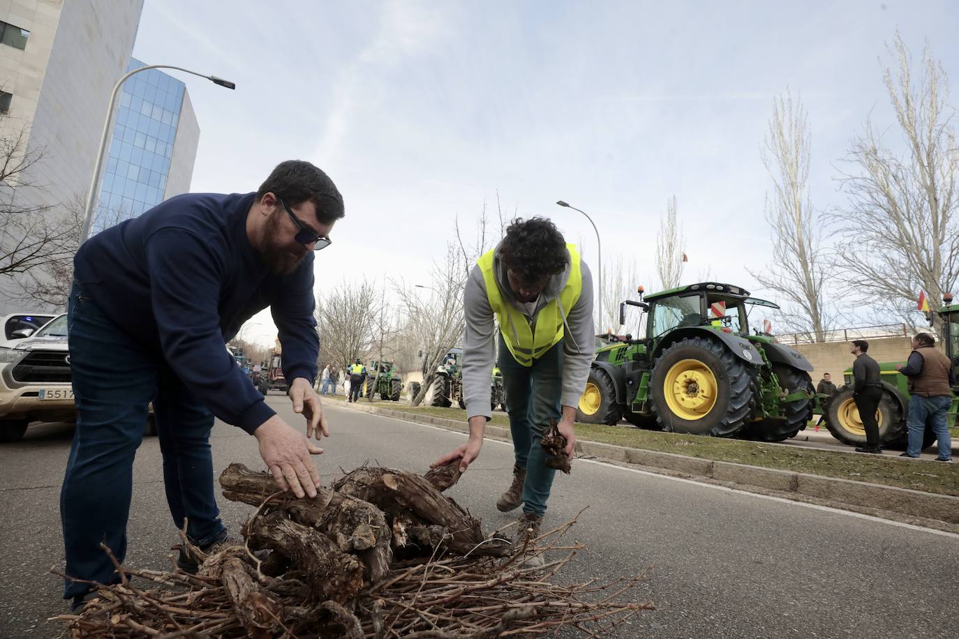 Imágenes de la tractorada en Valladolid,.