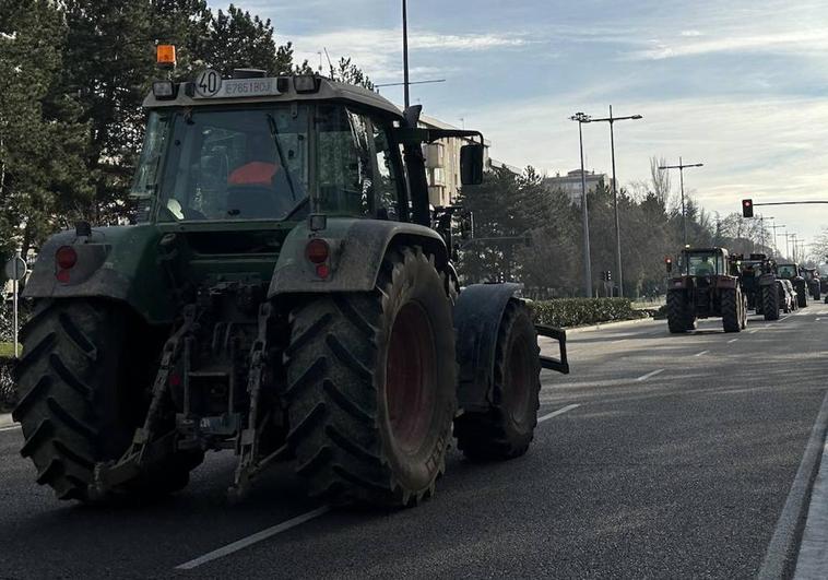 Tractorada en la provincia de Valladolid.