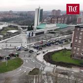 La tractorada de Valladolid, a vista de dron