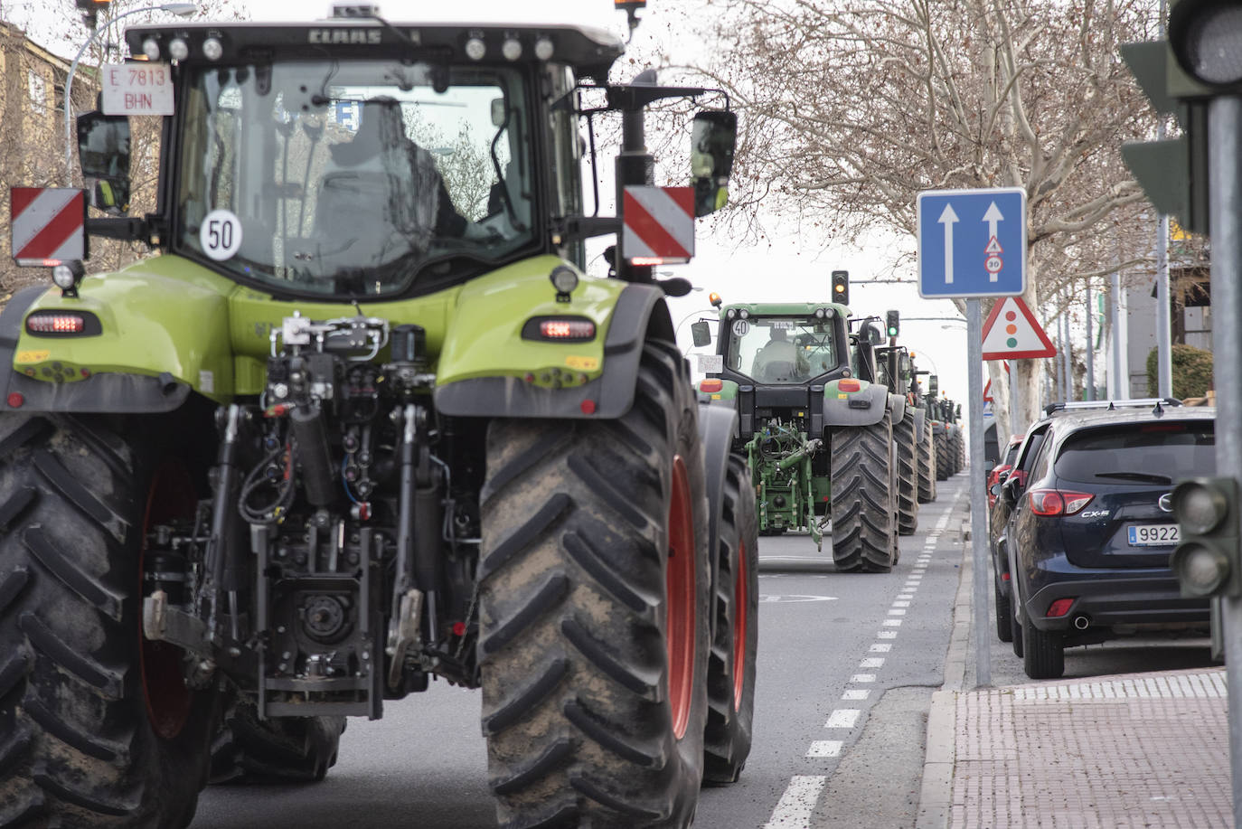 La tractorada por el centro de Segovia, en imágenes