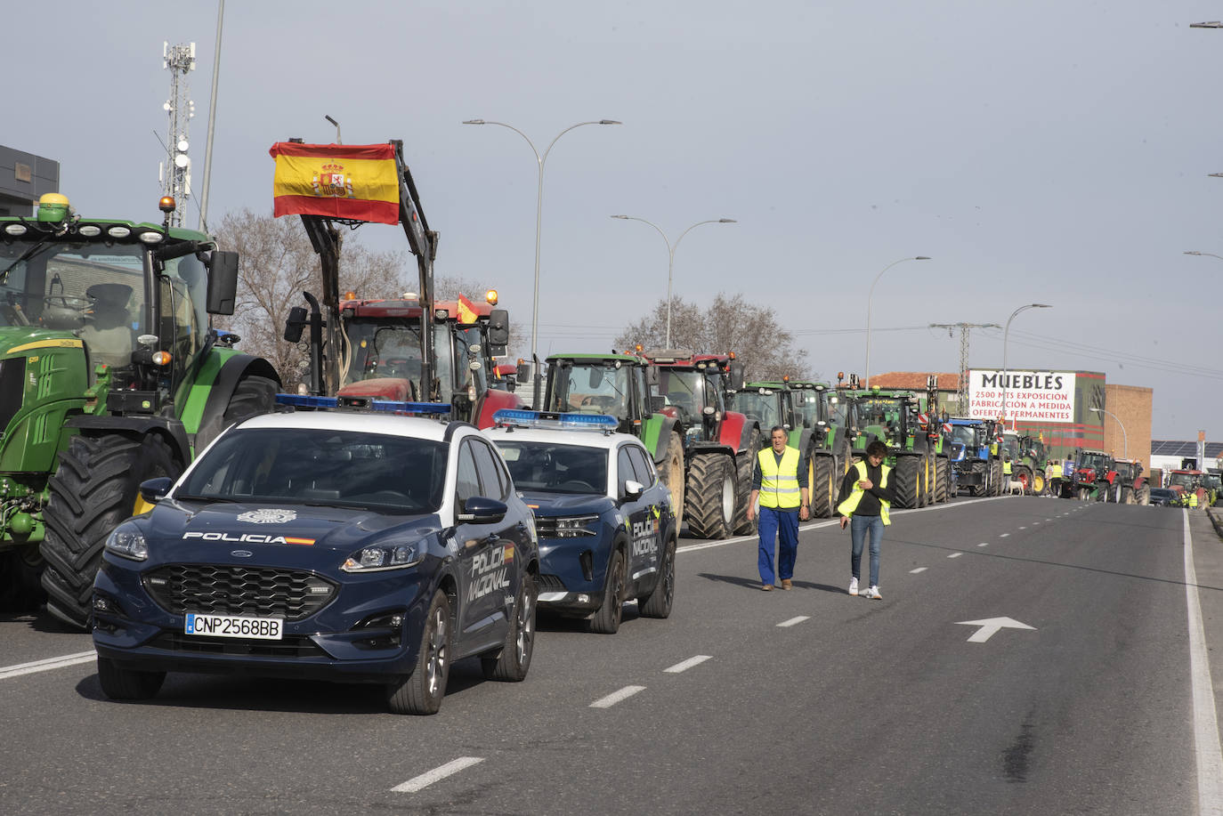 La tractorada por el centro de Segovia, en imágenes