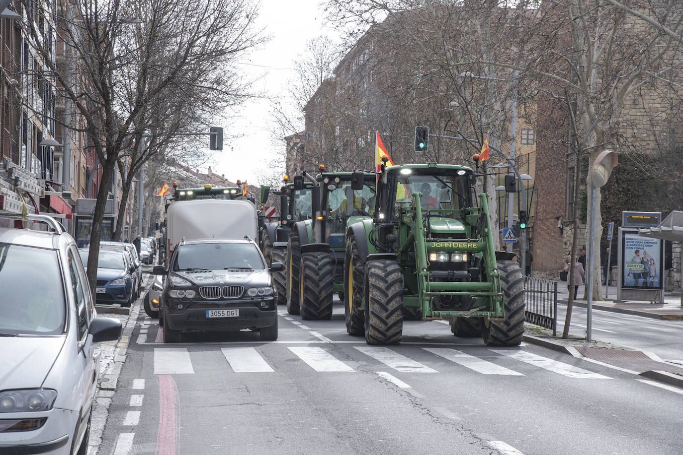 La tractorada por el centro de Segovia, en imágenes