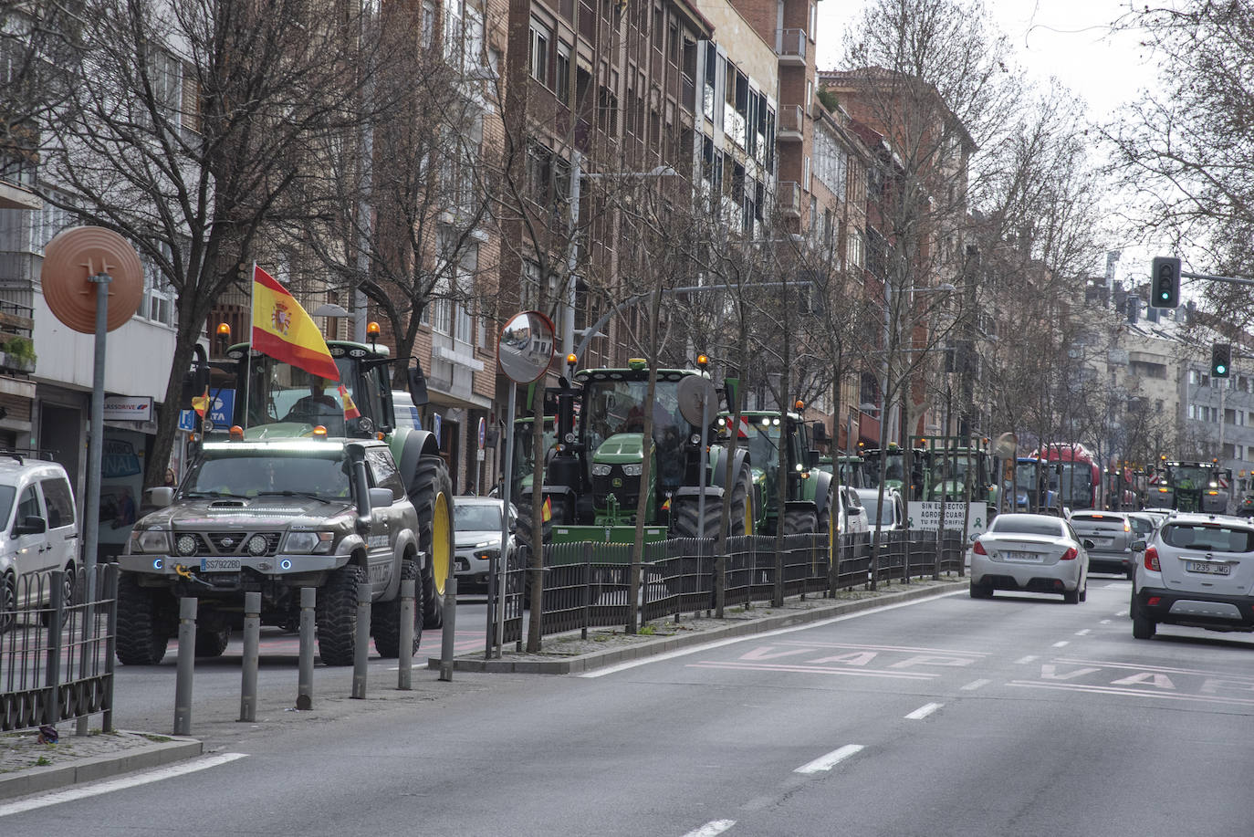 La tractorada por el centro de Segovia, en imágenes