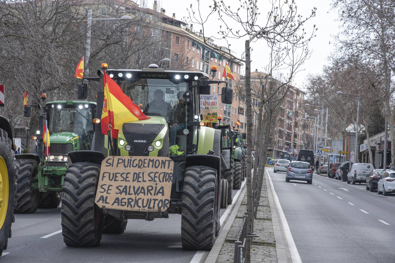 La tractorada por el centro de Segovia, en imágenes