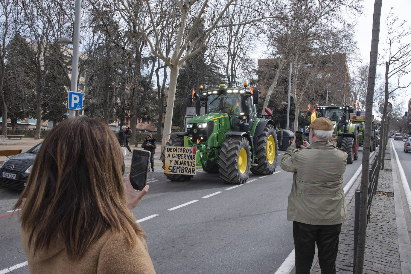 La tractorada por el centro de Segovia, en imágenes