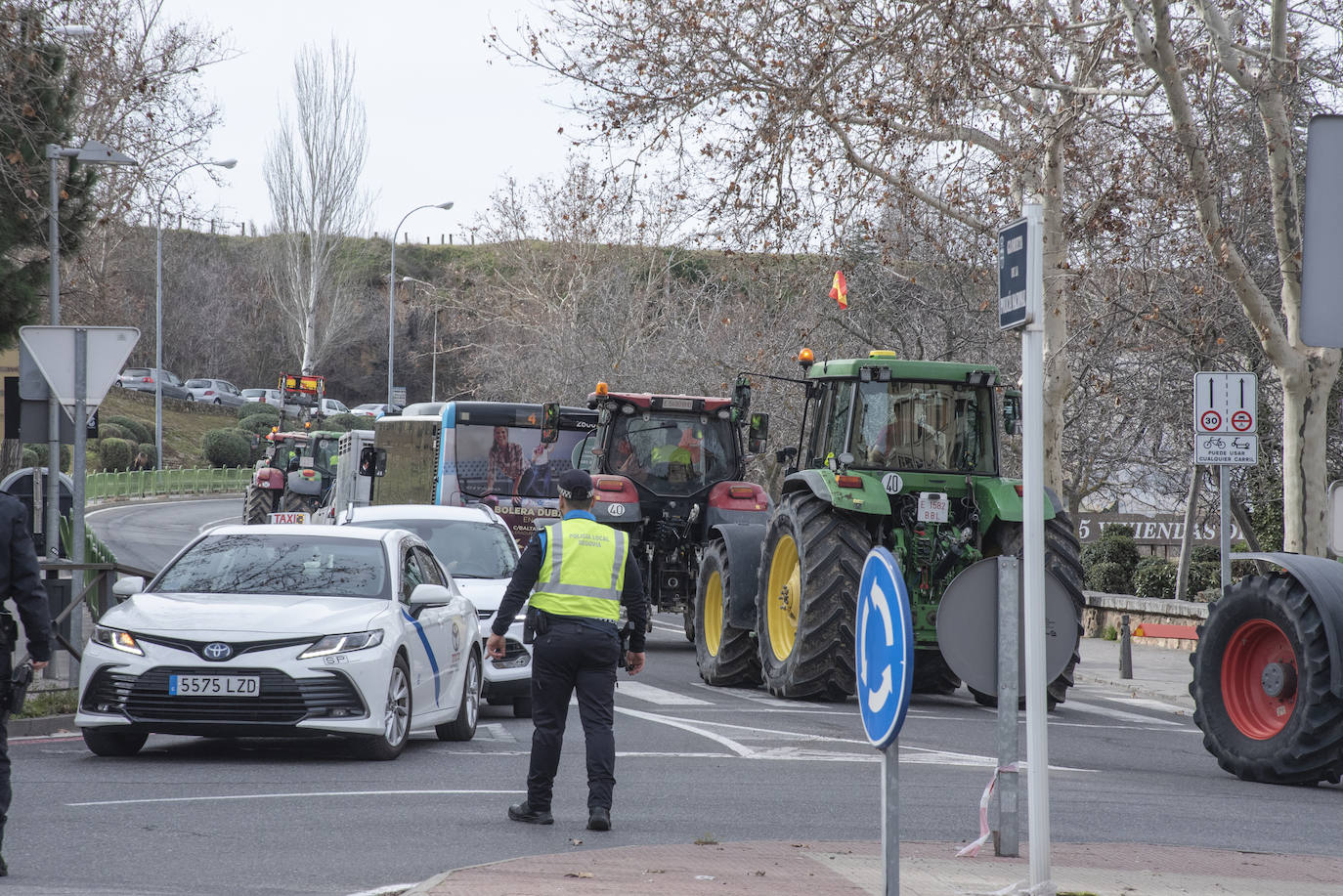 La tractorada por el centro de Segovia, en imágenes