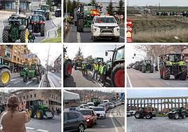 Imágenes de la tractorada por la provincia de Segovia.